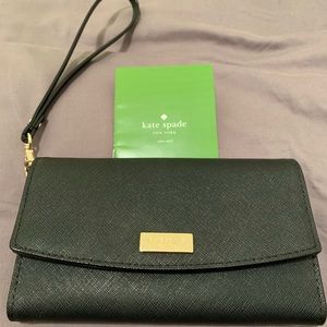 Kate Spade iPhone 6/7 wristlet, black, like new